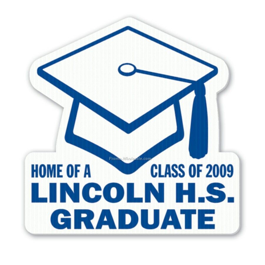 24"x24" Graduation Cap Die Cut Yard Sign