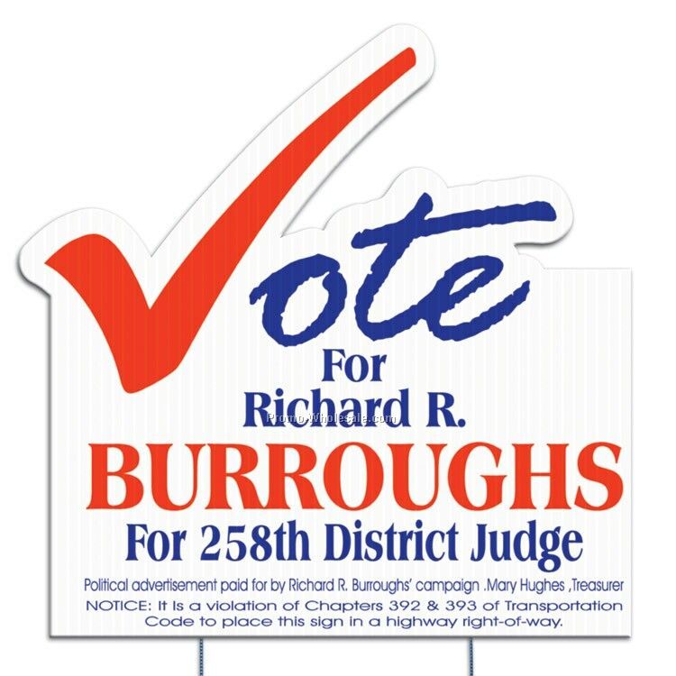 24"x24" Vote Die Cut Yard Sign