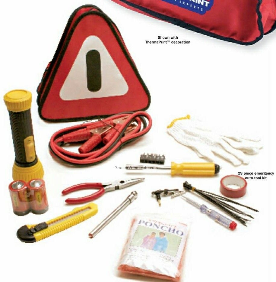 29 Piece Roadside Emergency Bag (Pad Print)