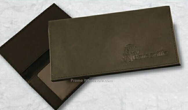 3-3/8"x6-1/2" Leather Checkbook Cover