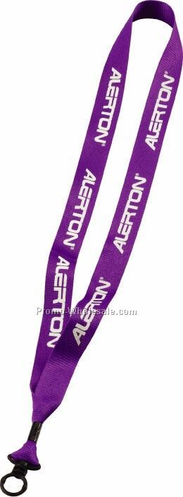 3/4" Economy Polyester Lanyard With Metal Crimp & O-ring