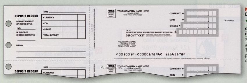 3 On A Page Deposit Ticket Book 1 Part