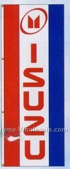 3'x8' Double Face Dealer Interceptor Logo Flags - Isuzu