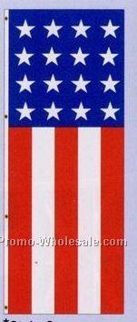 3'x8' Stock America Forever Drape Banners - Star/ Vertical Stripes
