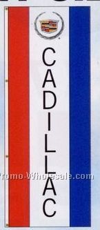 3'x8' Stock Dealer Logo Double Face Drape Flag - Cadillac