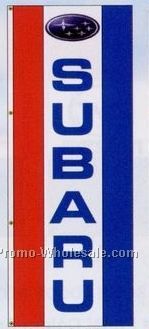 3'x8' Stock Dealer Logo Double Face Drape Flag - Subaru