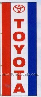 3'x8' Stock Dealer Logo Single Face Drape Flag - Toyota