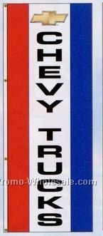 3'x8' Stock Double Face Dealer Rotator Logo Flags - Chevy Trucks