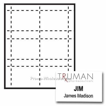 4"x2-1/2" Custom Nametag Inserts - 3 Color