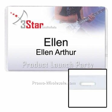 4"x2-1/2" Vinyl Nametag Holder Slotted