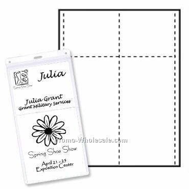 4"x3" & 4"x8" Custom Nametag Inserts - 1 Color