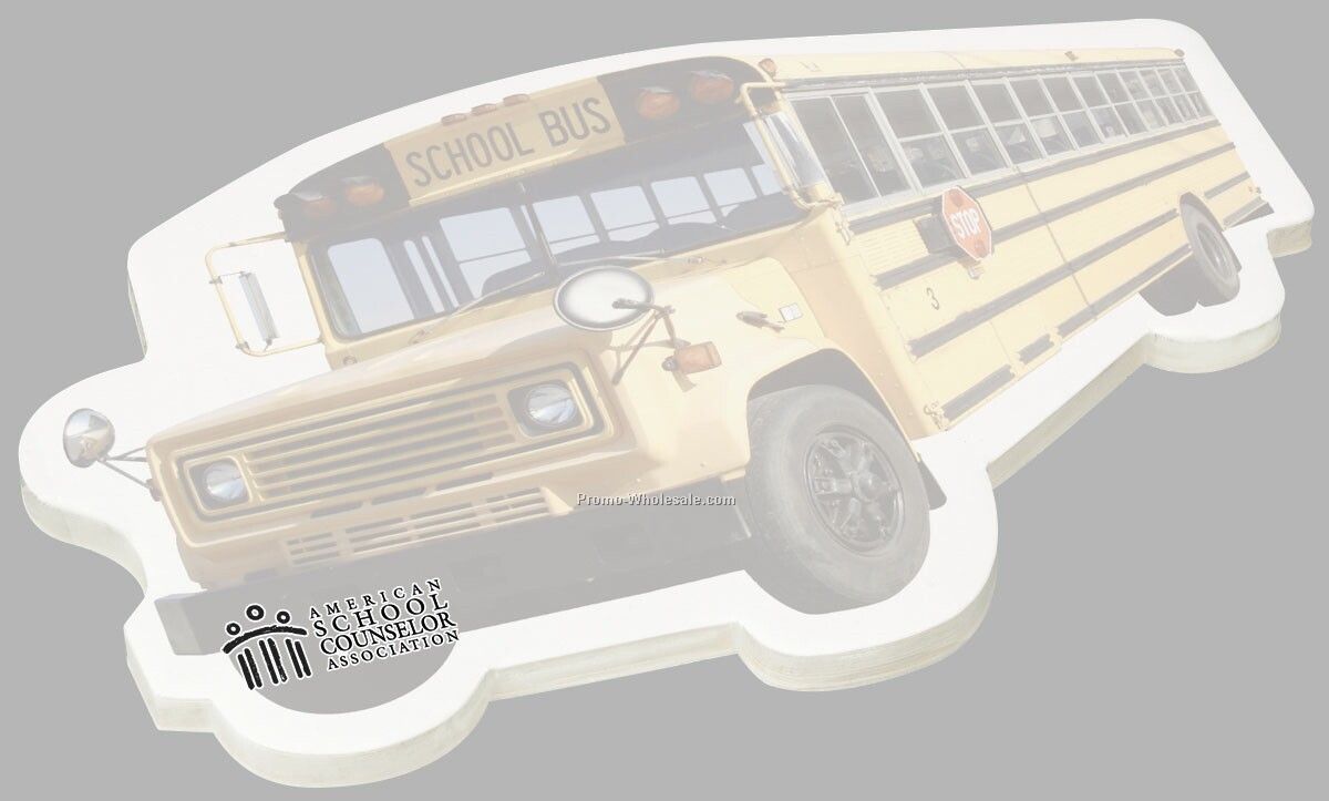 4"x6" Earth Friendly Adhesive Notes - Bus Shaped (25)