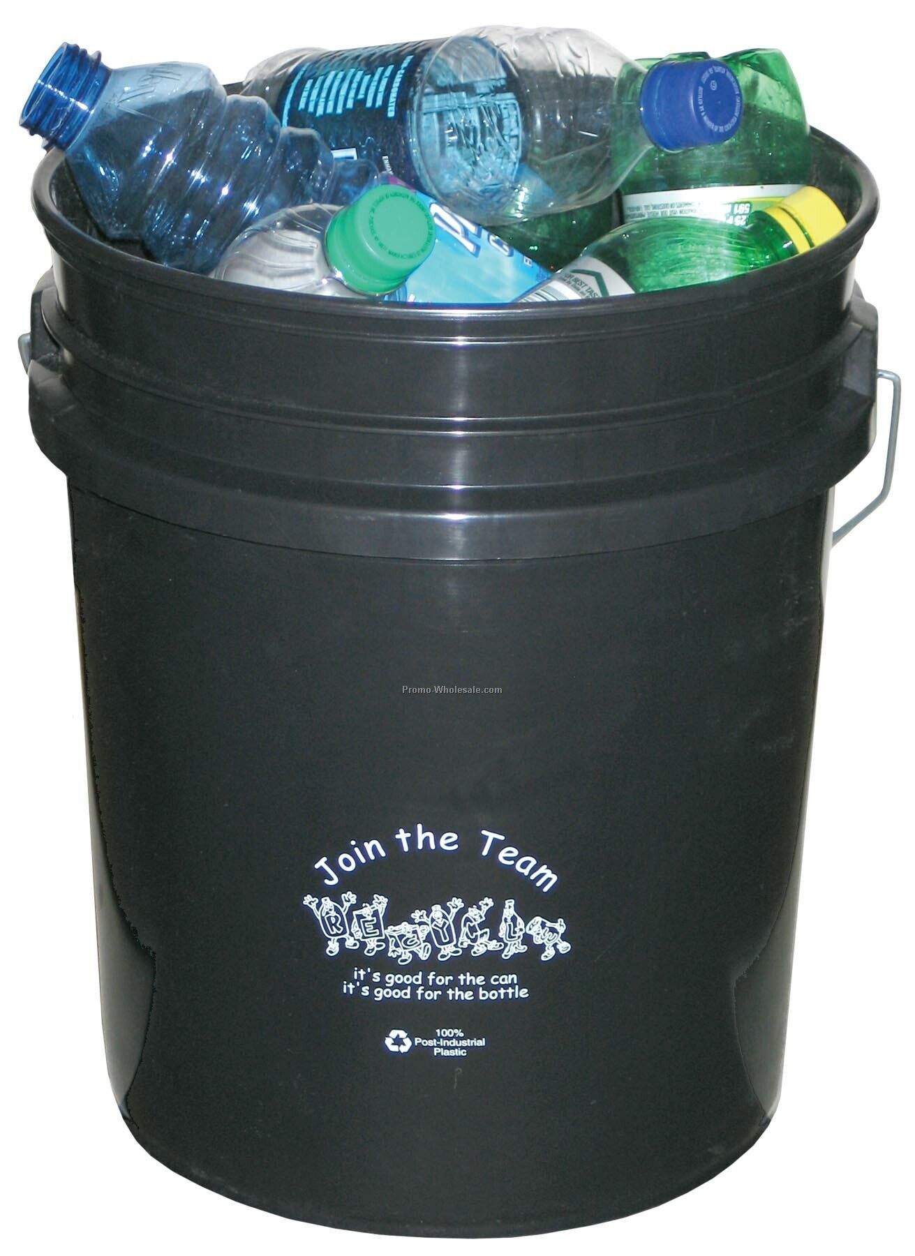 5 Recycled Gallon Bucket - Black