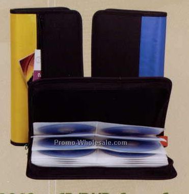 6-1/2"x11-1/4"x1-3/4" CD/DVD Leatherette Carry Case (48 Capacity)