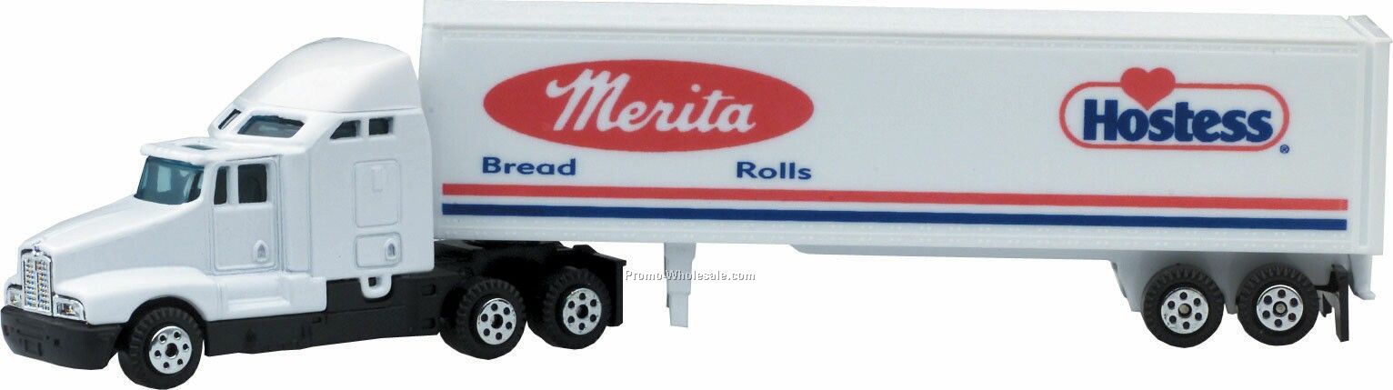 7" Die Cast Conventional Hauler Truck With Trailer