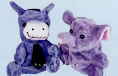 7" Reversible Donkey / Elephant Puppet