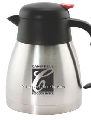 7-1/4"x5-1/2" 34 Oz. Stainless Steel Vacuum Carafe