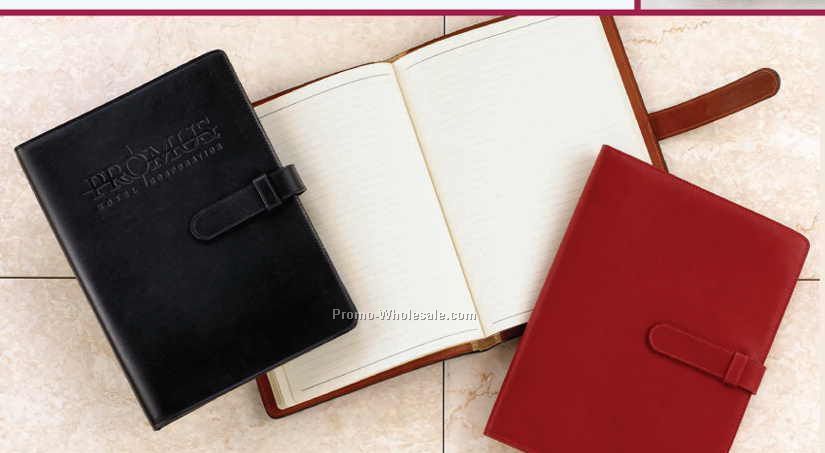 7-3/4"x10-1/2"x3/4" Business Leather Desk Size Journal