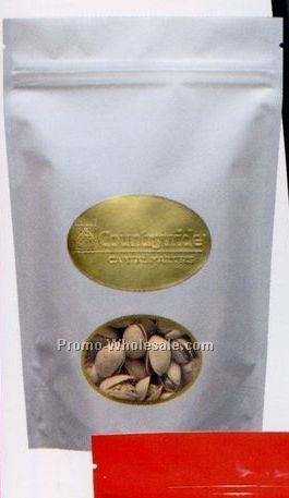 7 Oz. Super Colossal Pistachio Nuts In Stand Up Pouch Bag W/ Clear Window