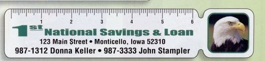 8-1/4"x1-5/8" Square Shape Plastic Ruler