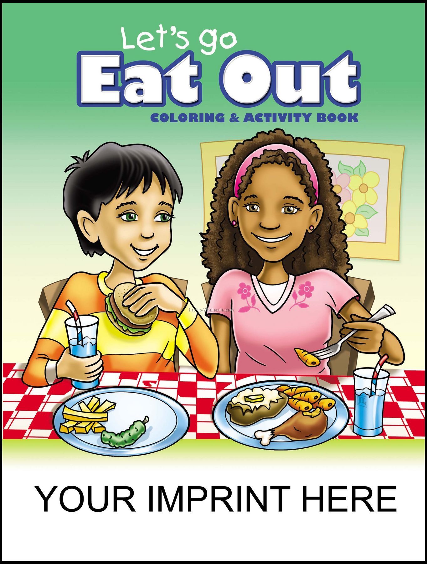 8-3/8"x10-7/8" Lets Go Eat Out Coloring & Activity Book