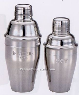 8 Oz. 3 Piece Stainless Steel Cocktail Shaker