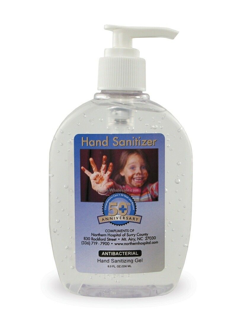 8 Oz. Short Oval Pumps - Antibacterial Liquid Soap