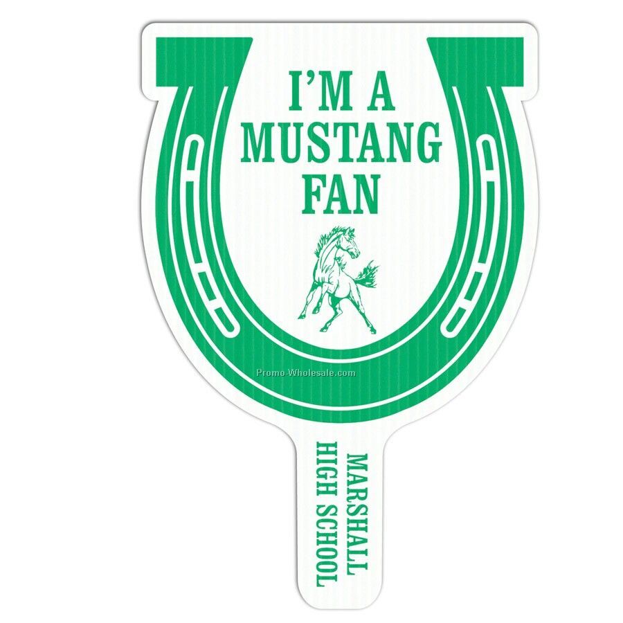 8"x12" Horseshoe Standard Hand Fan