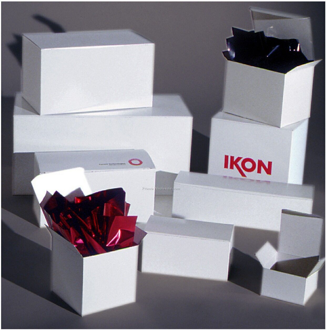 8"x8"x6" High Gloss White Folding Gift Boxes