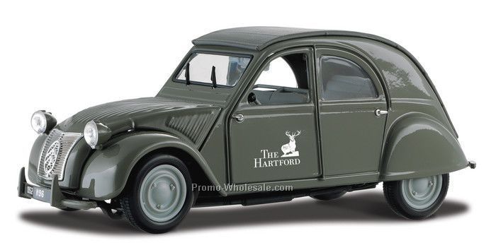 9" Metallic Grey 1952 Citroen 2cv Die Cast Replica Vehicle