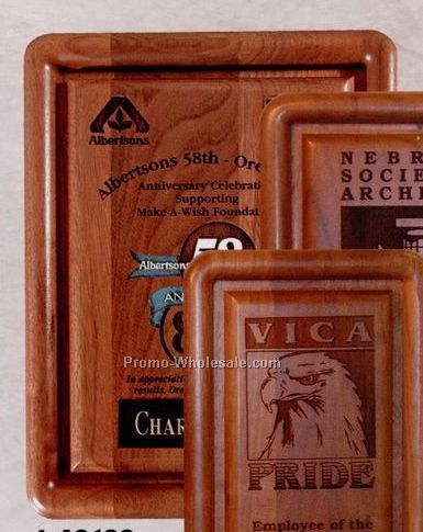 9"x12" Designer Solid Walnut Recognition Plaque W/ Rounded Edges