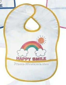 9"x15" Terry Cotton Baby Bib W/ Front Pocket & Lining