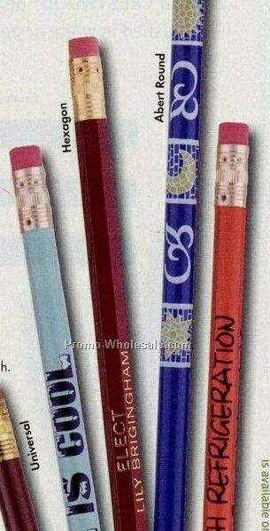 Abert Special Round High Gloss Pink Pencil W/#2 Lead (2 Color)