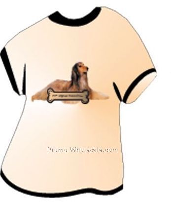 Afghan Hound Acrylic T Shirt Coaster W/ Felt Back