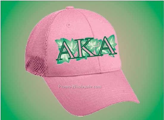 Alpha Kappa Alpha Sorority Hat Badge W/ Metal Pin (2-1/8"x3-1/8")