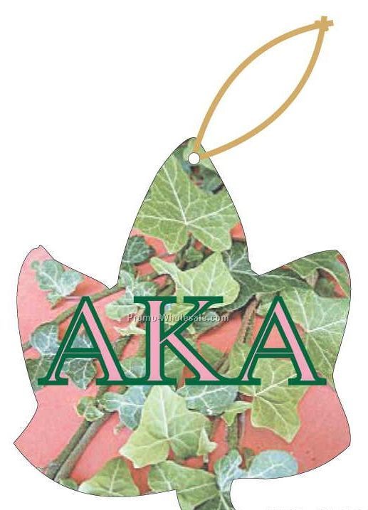 Alpha Kappa Alpha Sorority Ivy Ornament W/ Mirrored Back (8 Sq. Inch)