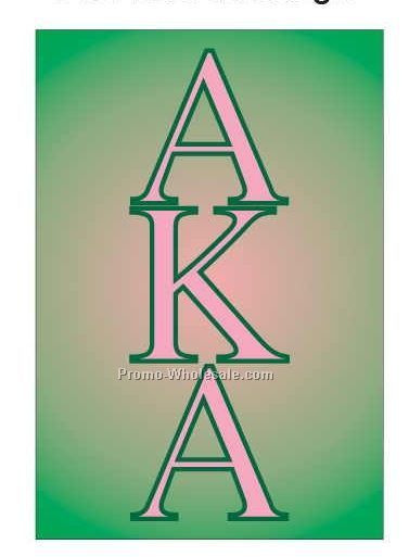Alpha Kappa Alpha Sorority Letters Badge W/ Metal Pin (2-1/8"x3-1/8")