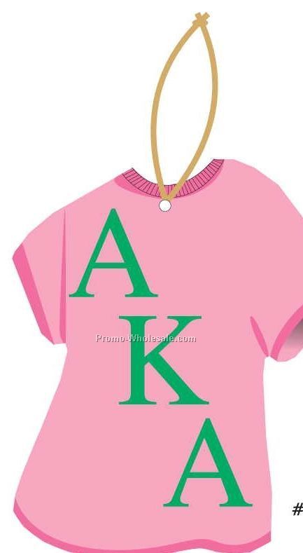 Alpha Kappa Alpha Sorority Shirt Ornament W/ Mirrored Back (12 Sq. Inch)