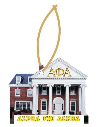 Alpha Phi Alpha Fraternity House Ornament W/ Mirror Back (8 Sq. Inch)