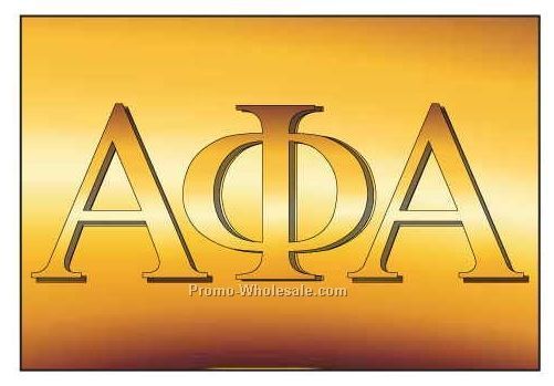 Alpha Phi Alpha Fraternity Letters Badge W/ Metal Pin (2-1/8"x3-1/8")