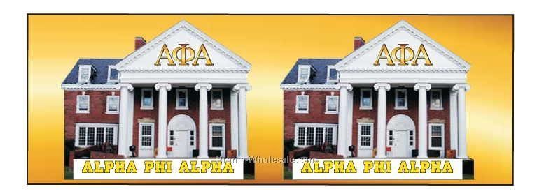 Alpha Phi Alpha Panoramic Fraternity House Badge W/ Metal Pin