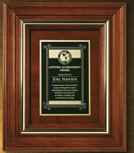 Americana Plaque With Wood Insert 11-3/4"x9-3/4"