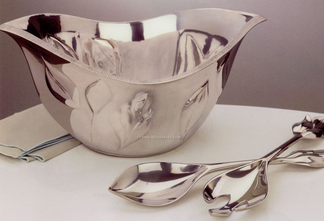 Arbor Collection Salad Bowl W/ Servers