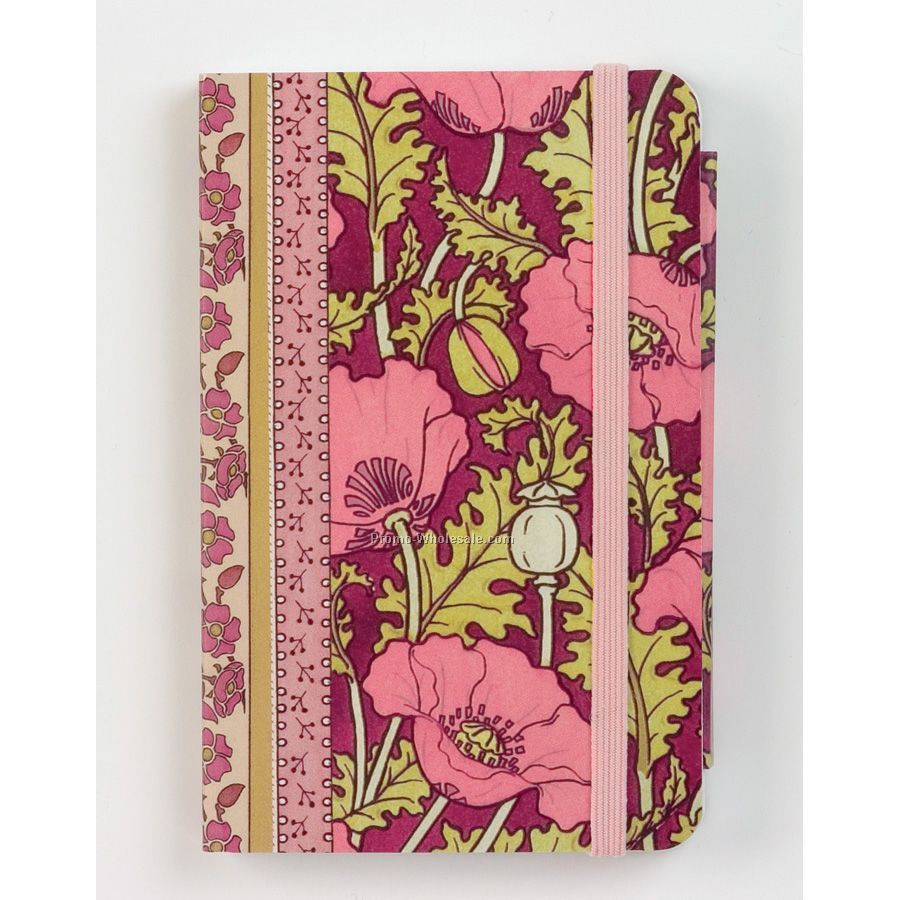 Art Nouveau Poppies Pocket Size Journal