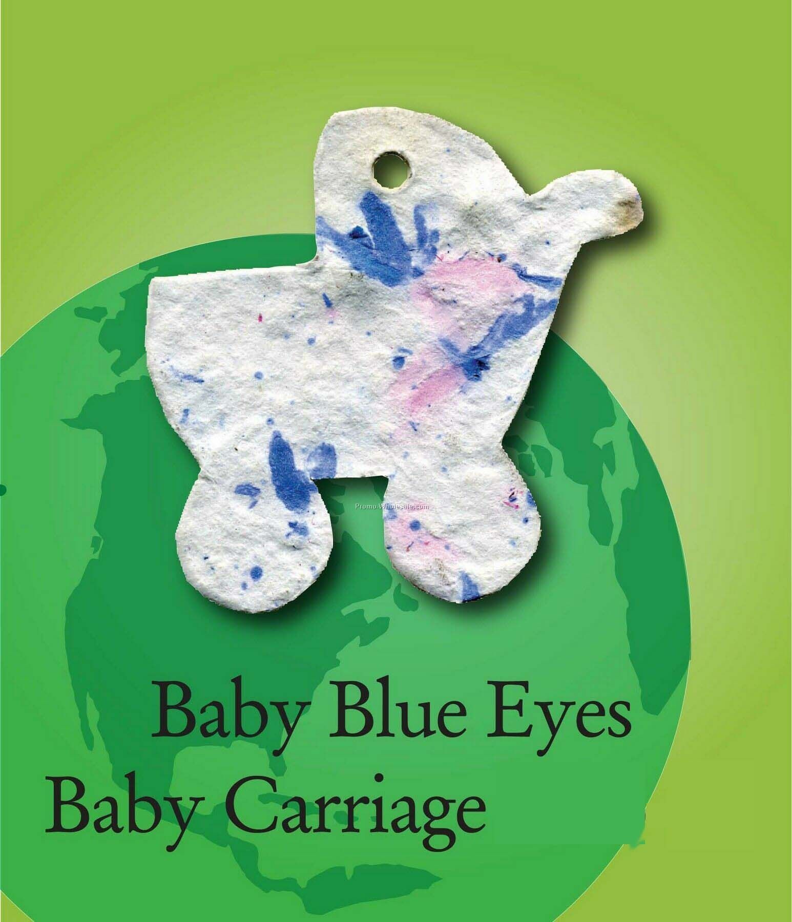 Baby Blue Eyes Baby Carriage Handmade Seed Plantable Mini