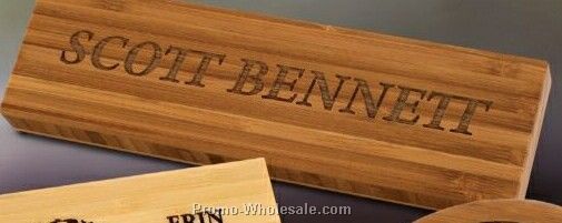 Bamboo Nameplate - 4"x2"