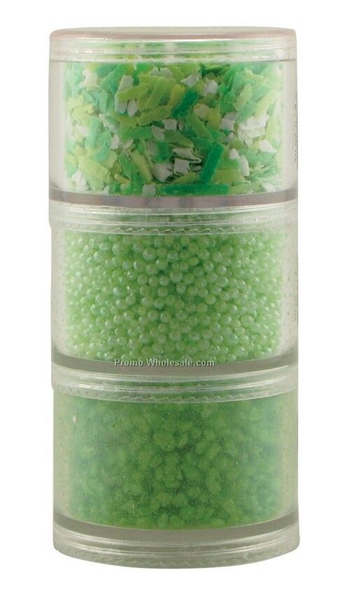Bath Stacking Jars - Green/Peppermint Scent