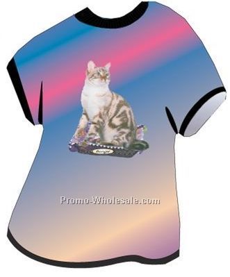 Bengal Cat Acrylic T Shirt Coaster W/ Felt Back