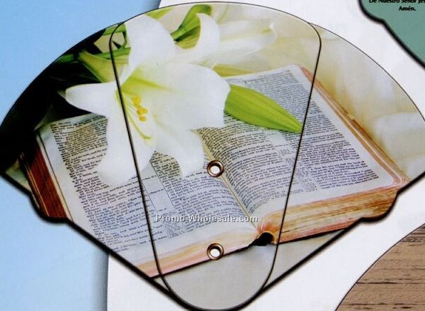 Bible Religious Expandable Stock Fans Without Sticks