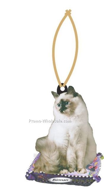 Birman Cat Executive Line Ornament W/ Mirror Back (4 Square Inch)